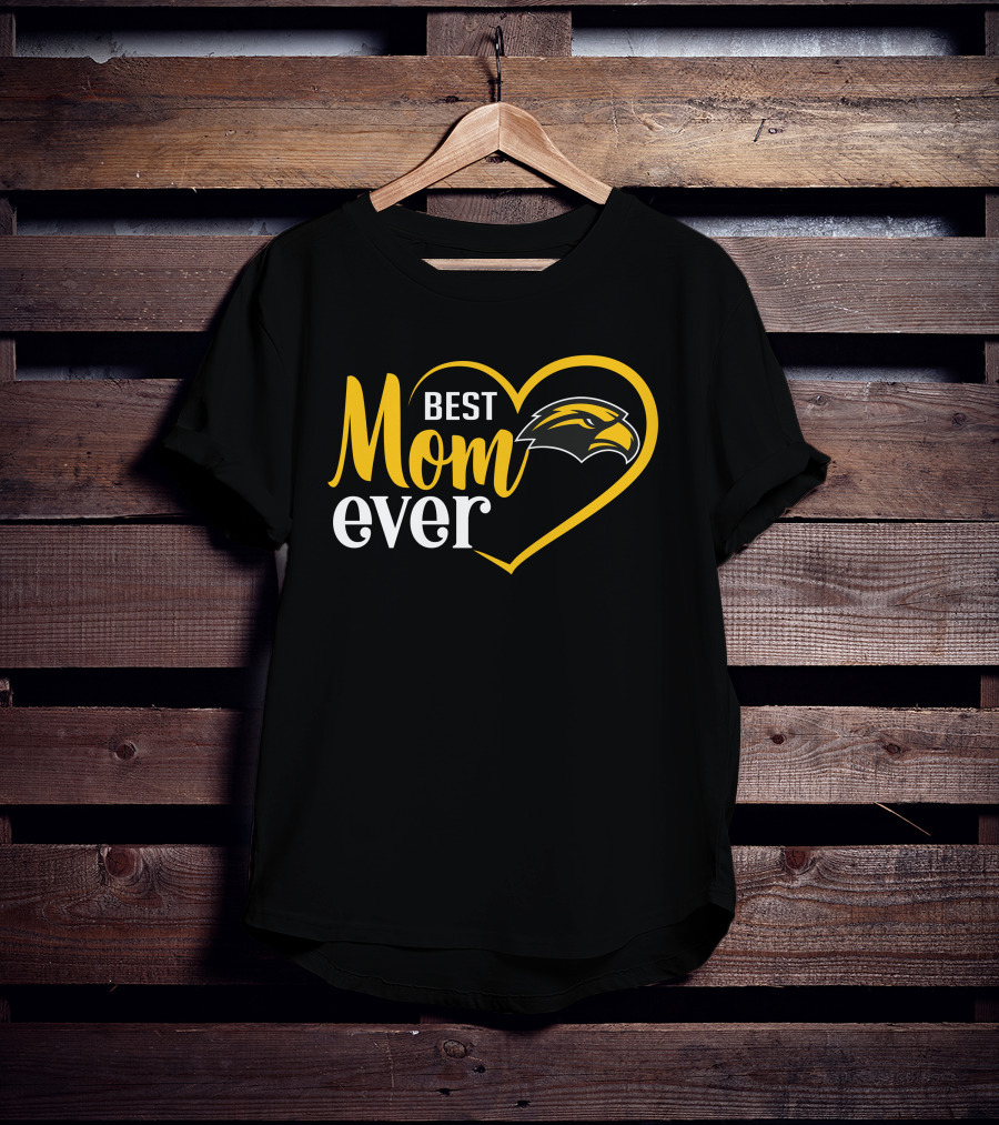 Southern Mississippi Golden Eagles Best Mom Ever Heart T-Shirt