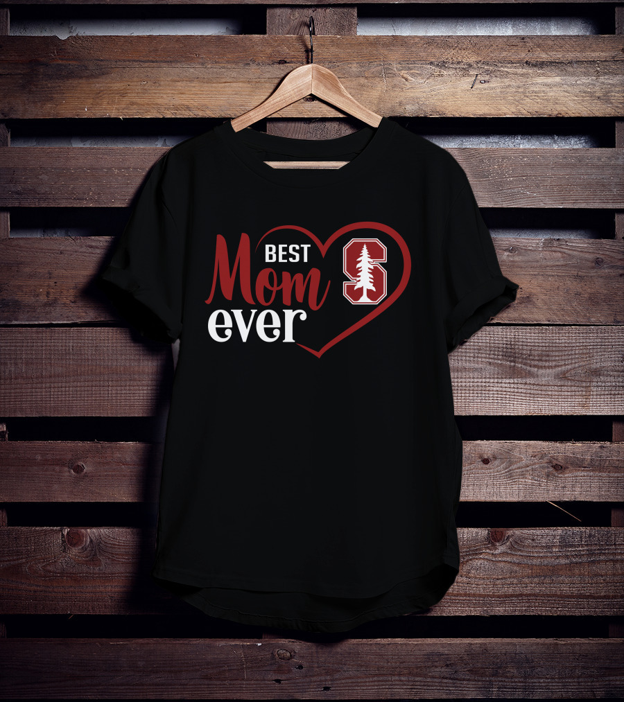 Best Mom Ever Stanford Cardinal Heart T-Shirt