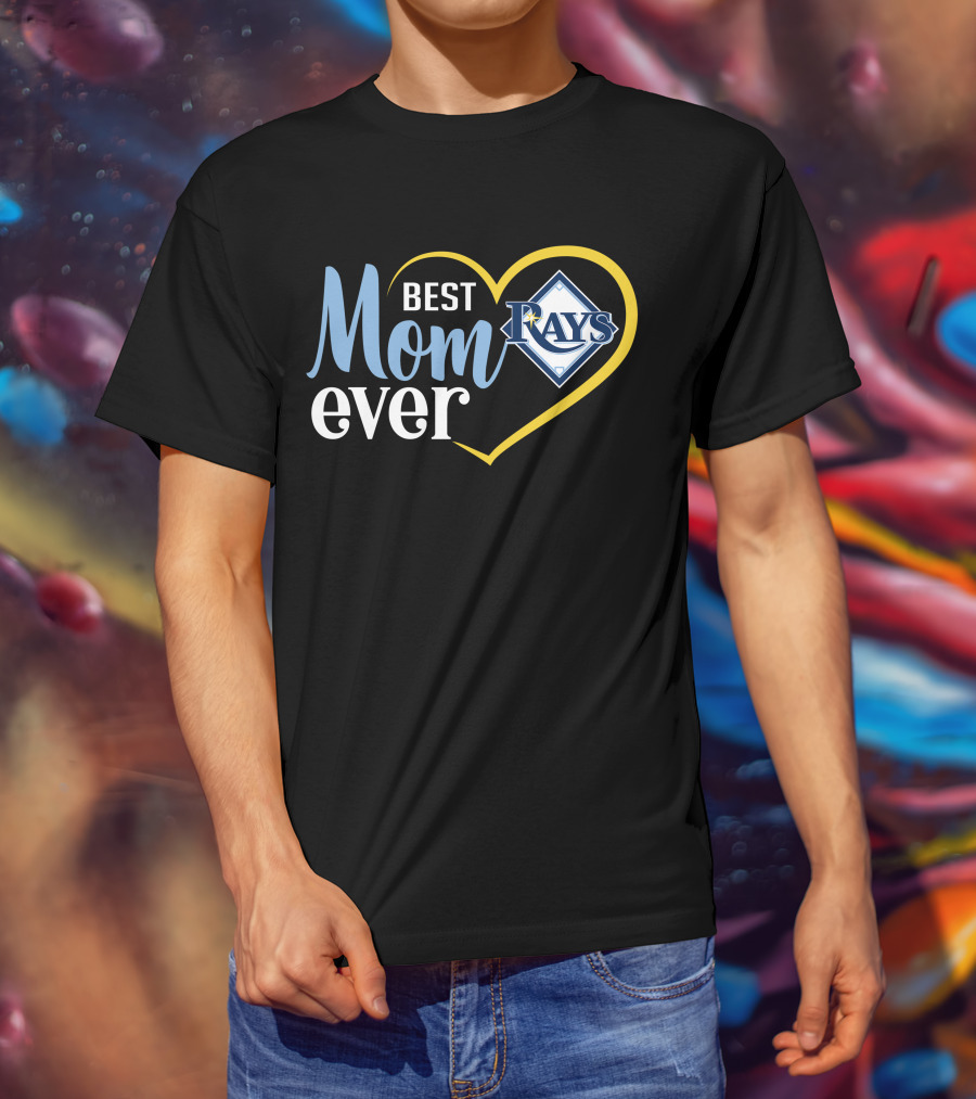 Tampa Bay Rays Best Mom Ever Heart T-Shirt