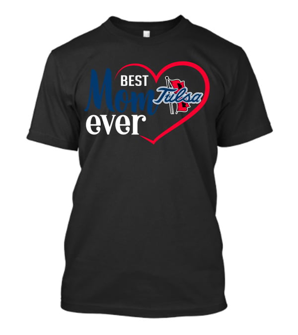 Best Mom Ever Tulsa Golden Hurricane Red Heart T-Shirt
