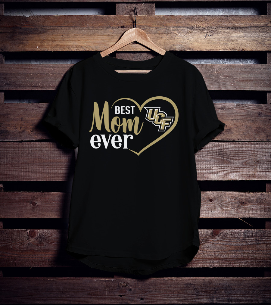 Ucf Knights Best Mom Ever Heart Shape T-Shirt