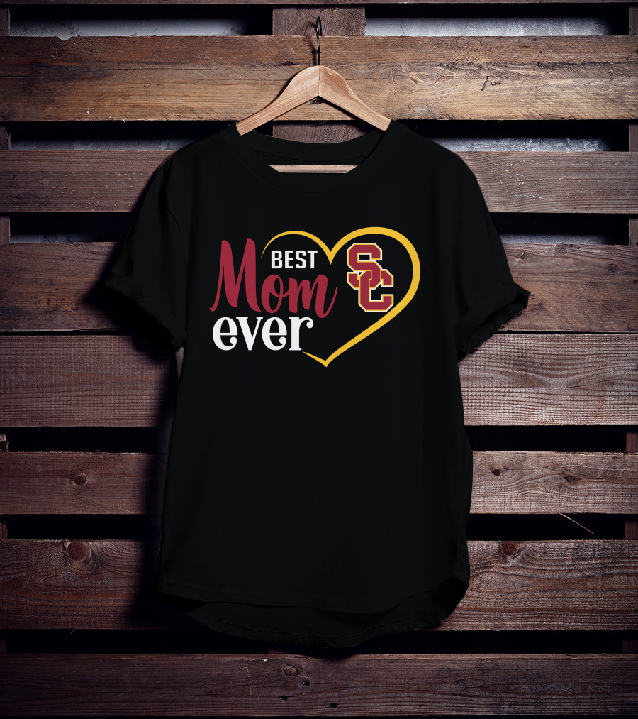 Usc Trojans Best Mom Ever Heart T-Shirt
