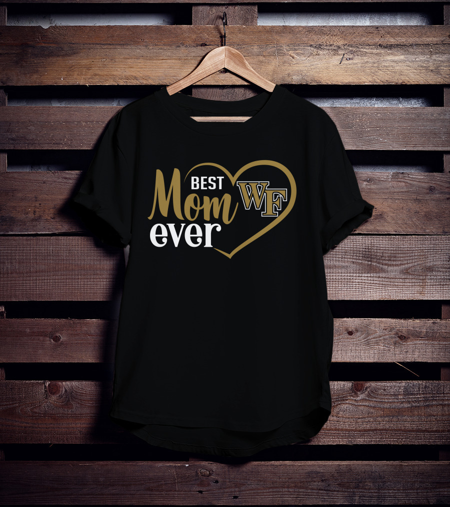 Best Mom Ever Wf Wake Forest Heart T-Shirt