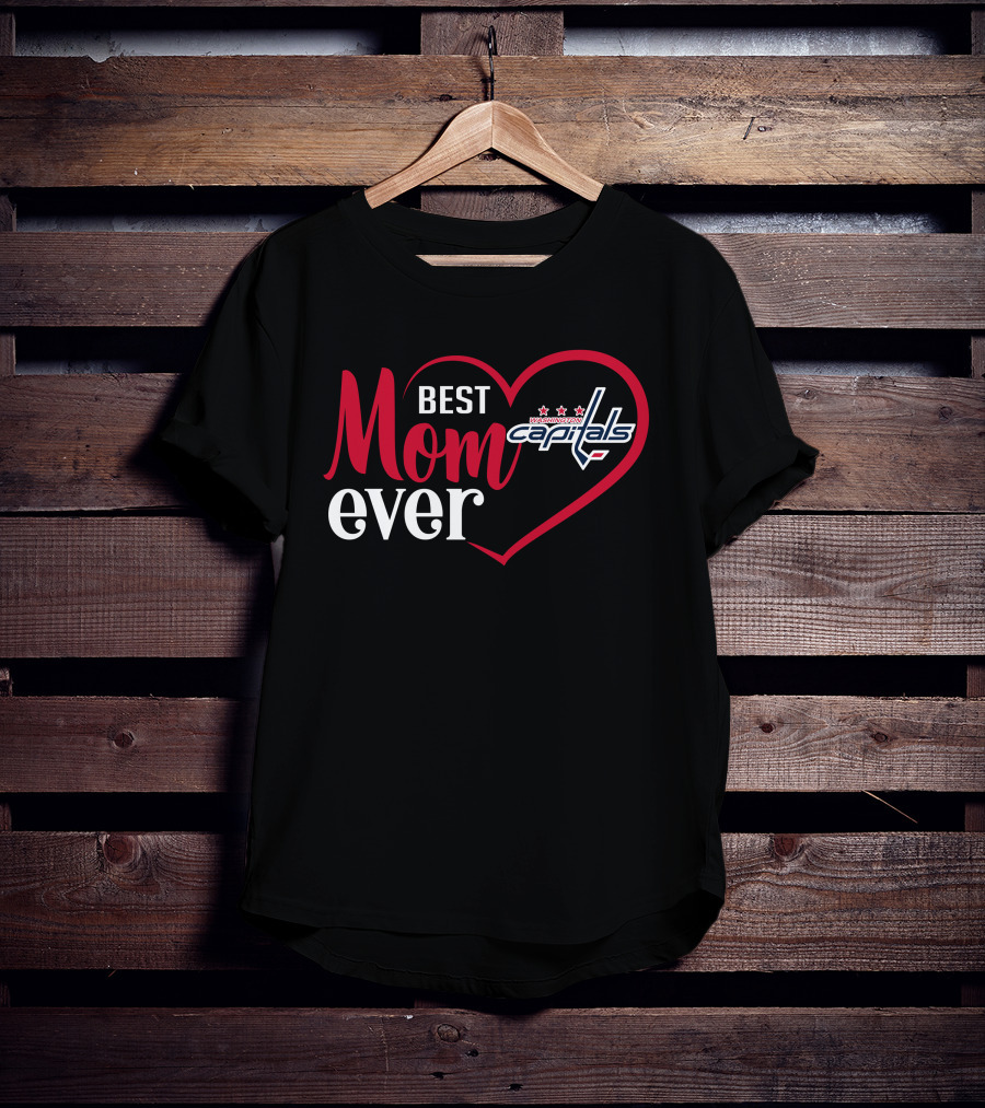Washington Capitals Best Mom Ever Heart T-Shirt