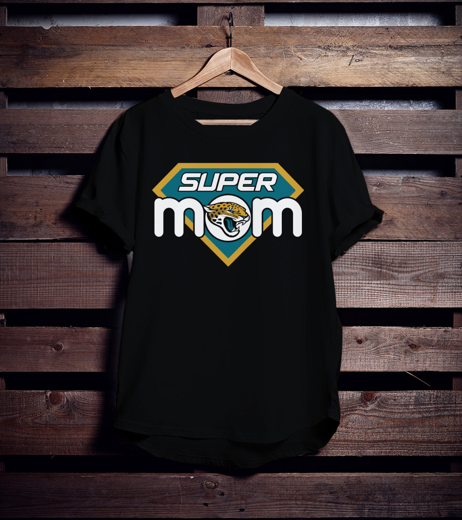 Jacksonville Jaguars Super Mom Fan Logo Badge T-Shirt