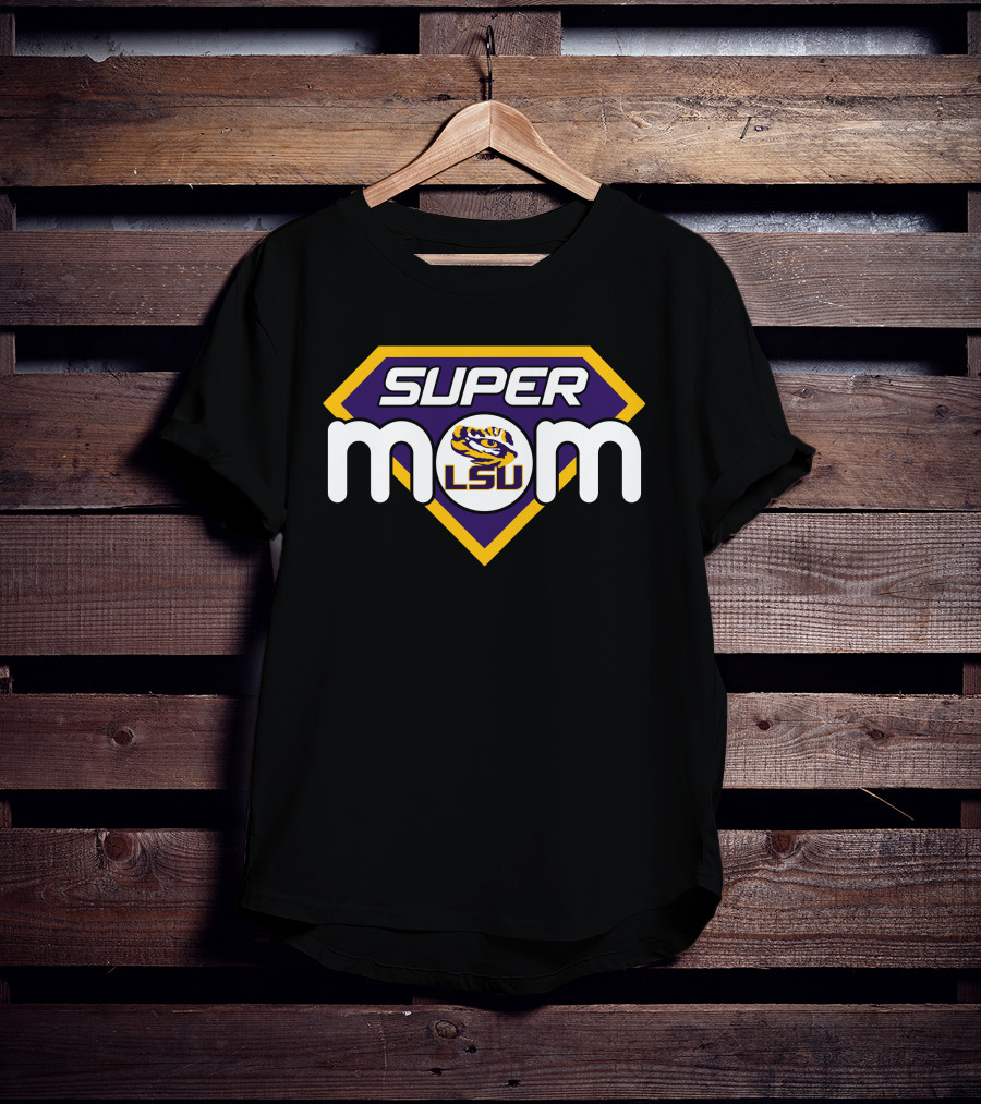 Super Mom Lsu Tigers Logo Badge T-Shirt