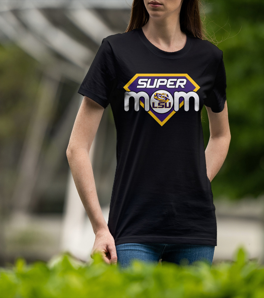 Super Mom Lsu Tigers Logo Badge T-Shirt