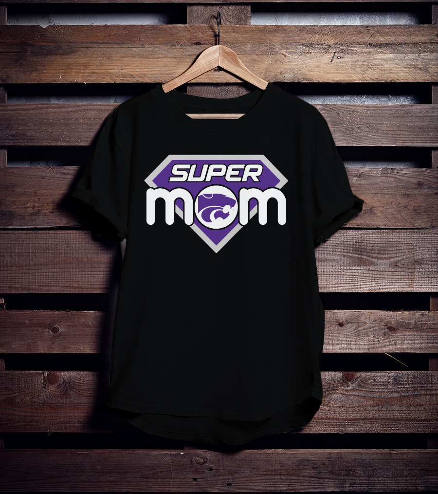 Kansas State Wildcats Super Mom Logo T-Shirt