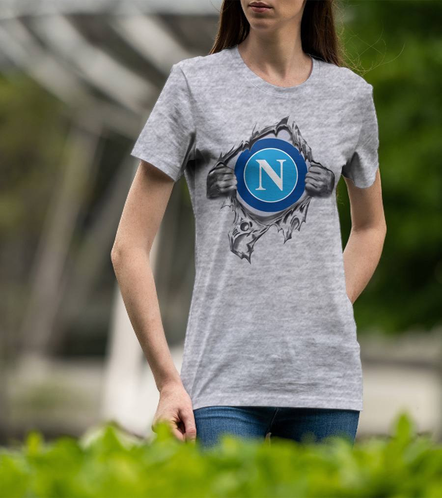 Napoli Super Fan Torn Reveal Logo T-Shirt
