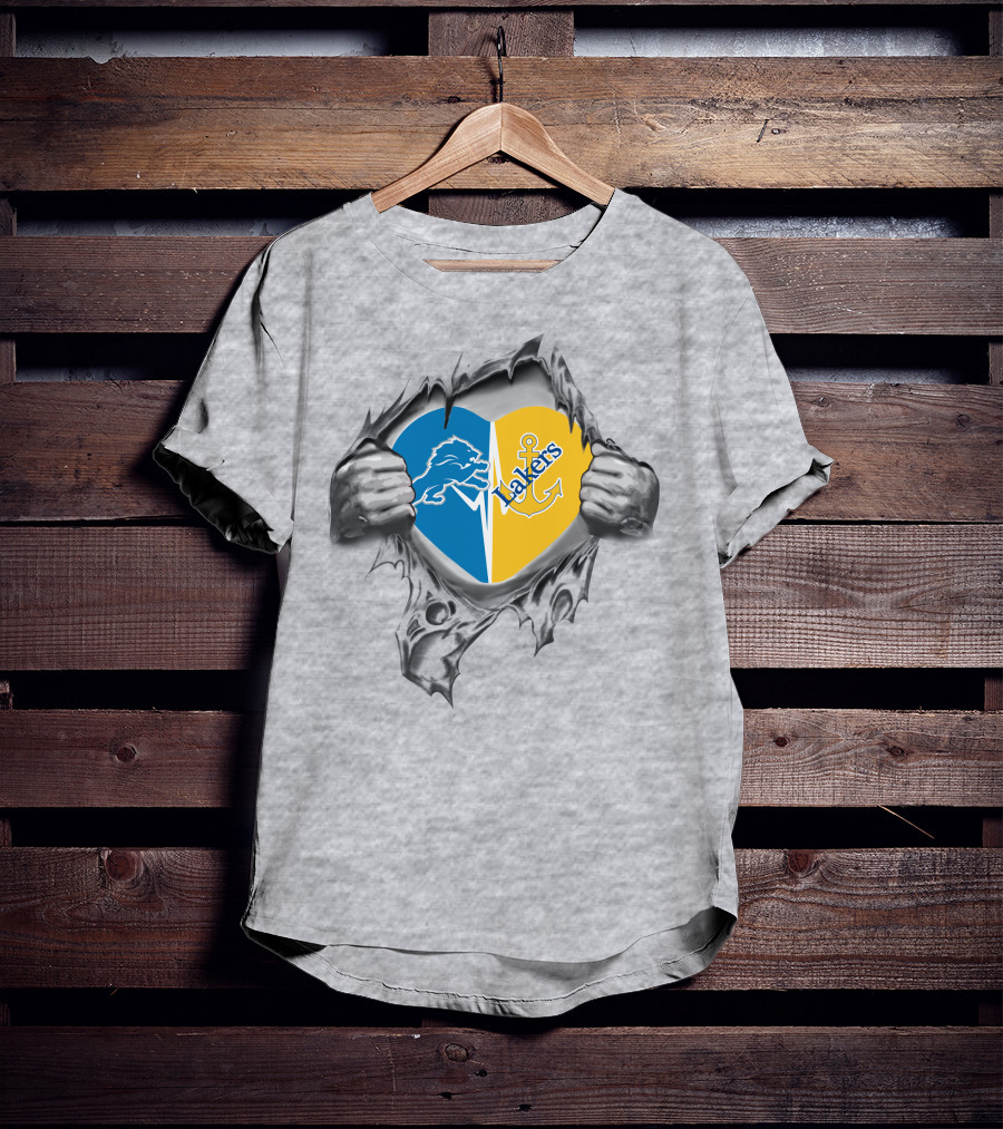 Lake Superior State Lakers Heart With Lions 154 T-Shirt