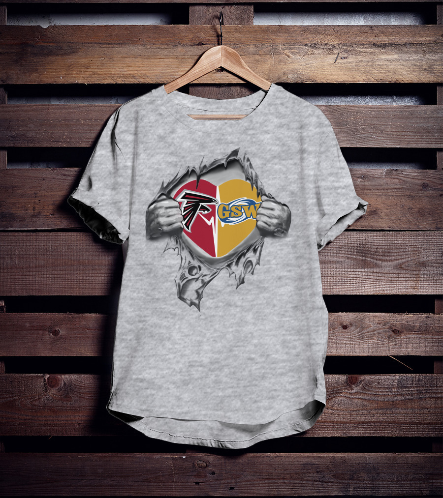 Falcons Georgia Southwestern Hurricanes Heart T-Shirt