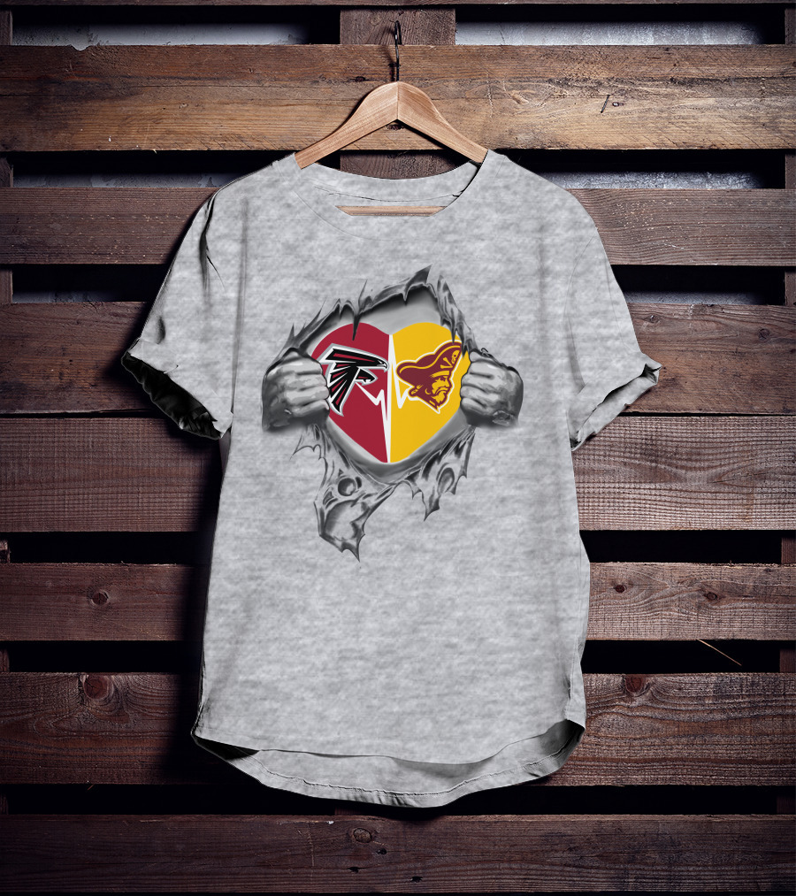 Falcons Armstrong Atlantic St Pirates Heart T-Shirt