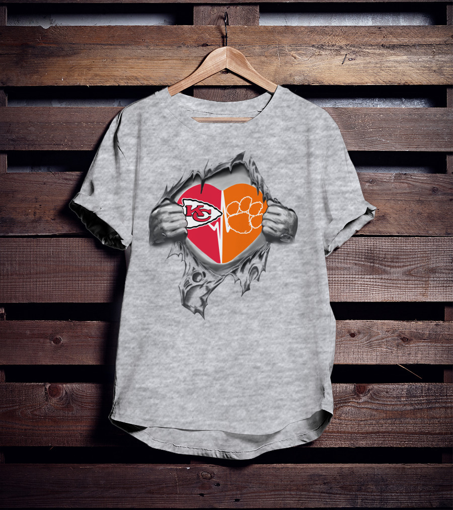 Chiefs Kansas City Heart Clemson Tigers It's In My Heart T-Shirt