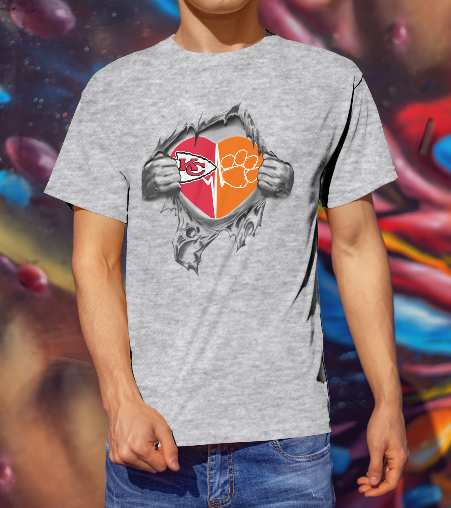 Chiefs Kansas City Heart Clemson Tigers It's In My Heart T-Shirt