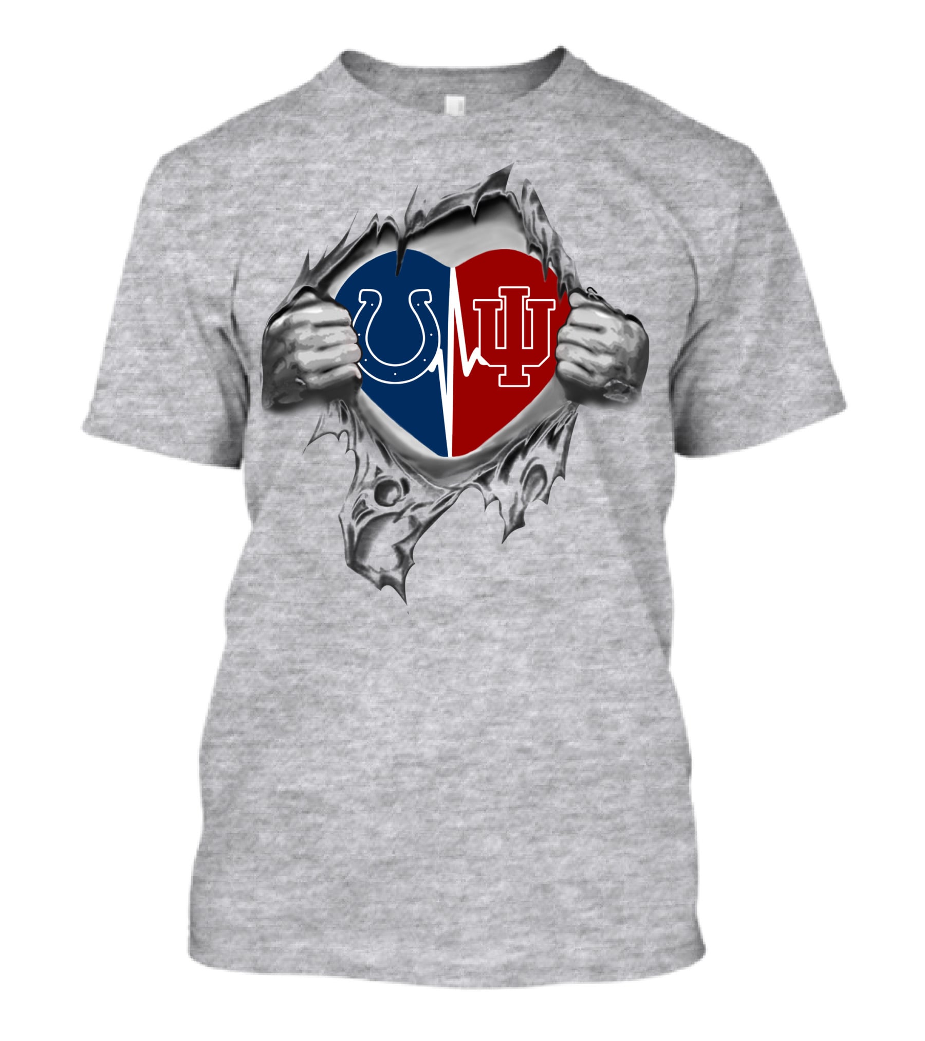 Colts Indiana Hoosiers Heartbeat Passion T-Shirt