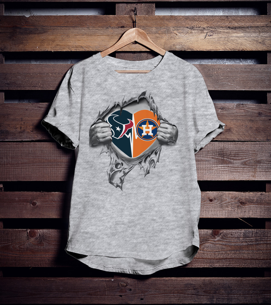 Houston Texans Astros Heart T-Shirt