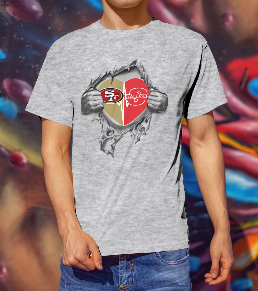 Stanislaus Warriors 49ers Heart Logo Nfl Niners Passion T-Shirt