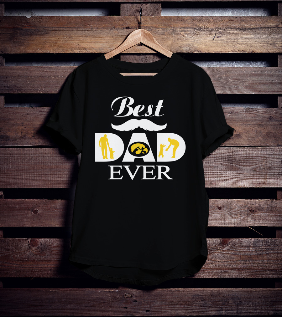 Best Dad Ever Iowa Hawkeyes Father's Day T-Shirt
