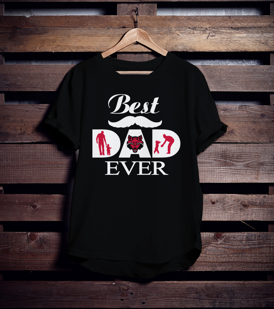 Best Dad Ever Arkansas State Red Wolves T-Shirt