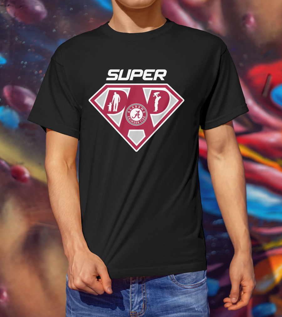 Alabama Crimson Tide Super Dad Hero T-Shirt