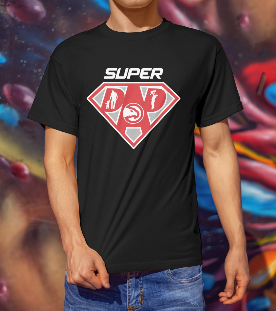 Super Dad Atlanta Hawks Basketball Shield T-Shirt