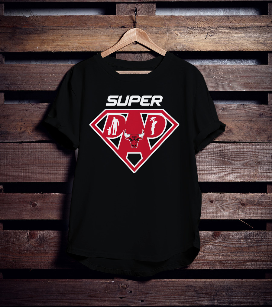 Chicago Bulls Super Dad Diamond T-Shirt