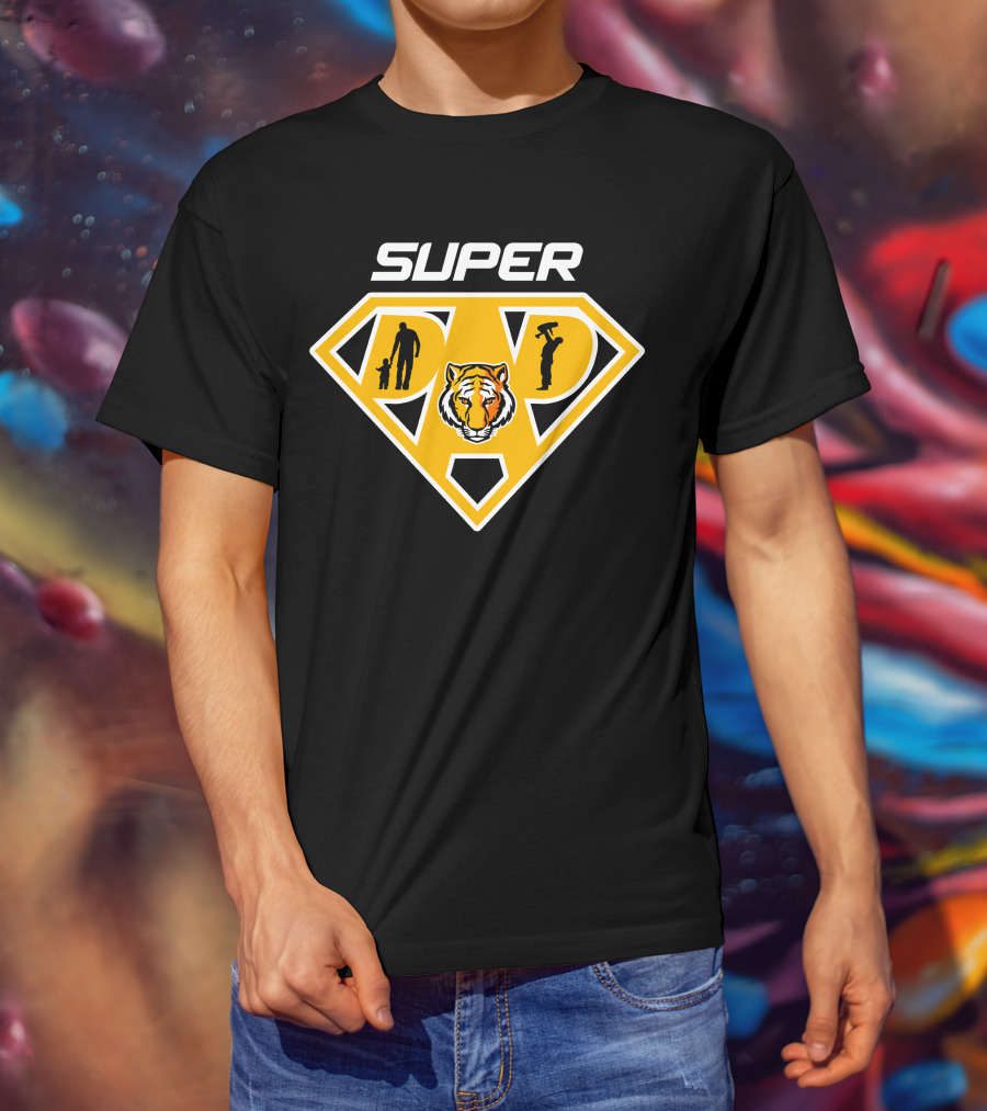Super Dad Depauw Tigers Hero Theme T-Shirt