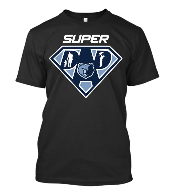 Memphis Grizzlies Super Dad Father's Day Nba Bear T-Shirt