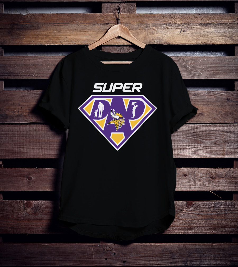 Super Dad Minnesota Vikings Football Fan T-Shirt