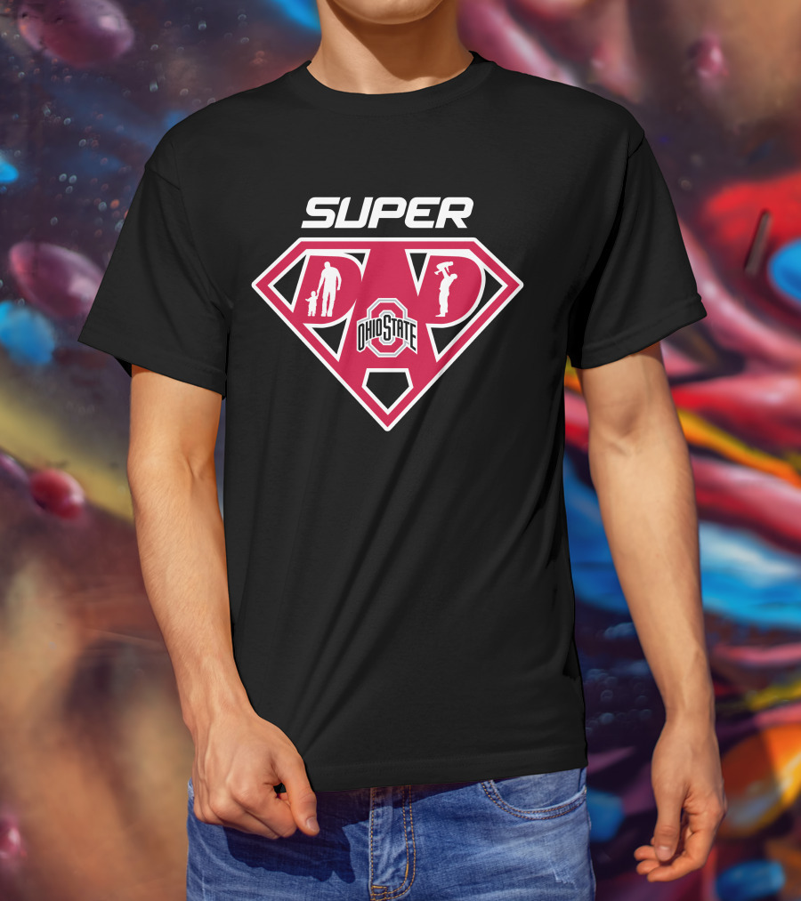 Ohio State Buckeyes Super Dad Football T-Shirt