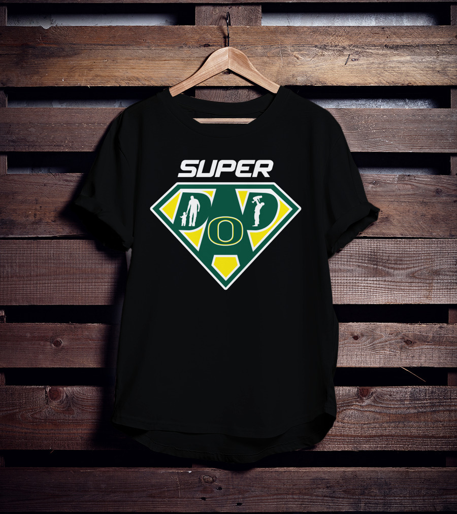 Super Dad Oregon Ducks Hero Shield T-Shirt