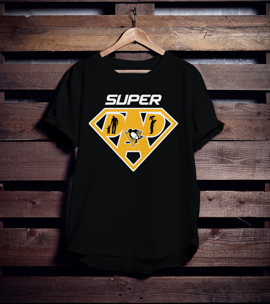 Super Dad Pittsburgh Penguins Logo Hero T-Shirt
