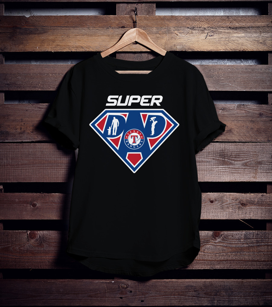 Super Dad Texas Rangers Shield T-Shirt