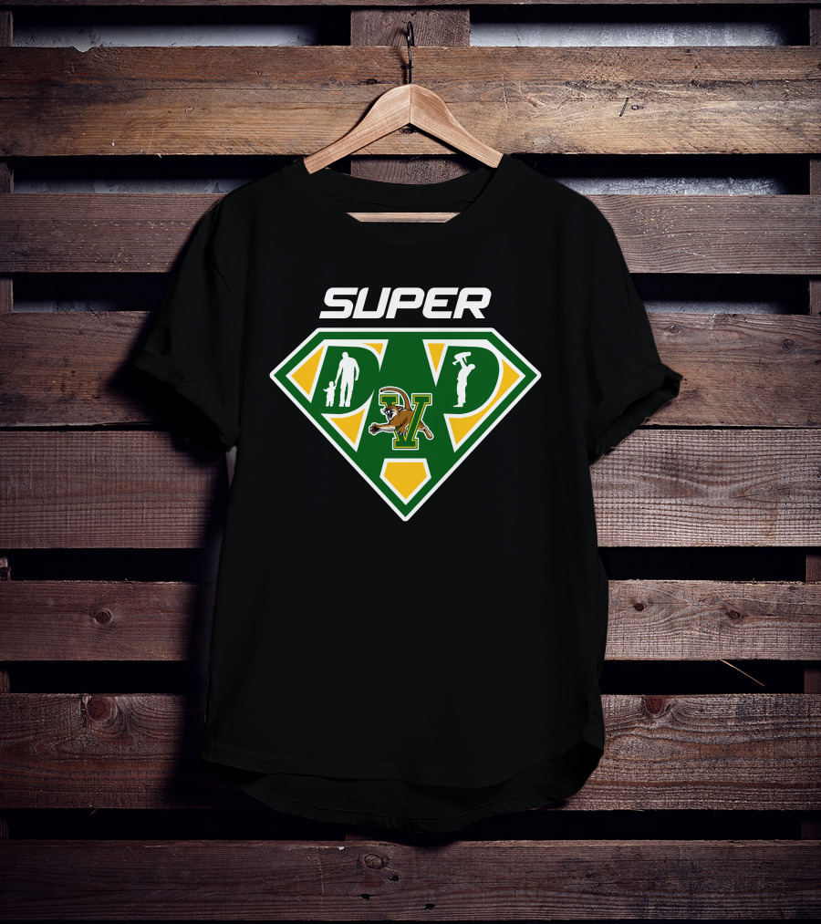 Vermont Catamounts Super Dad Hero Emblem With V T-Shirt