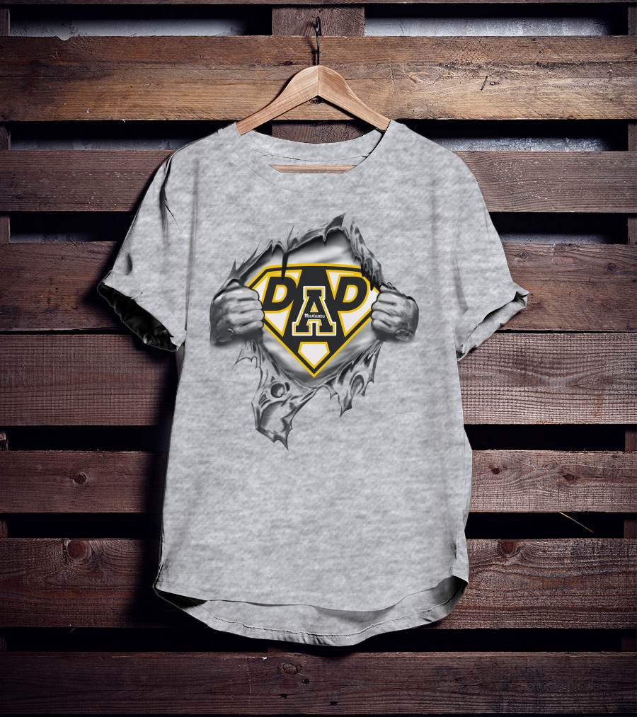 Appalachian State Mountaineers Super Dad Heroic Shield T-Shirt