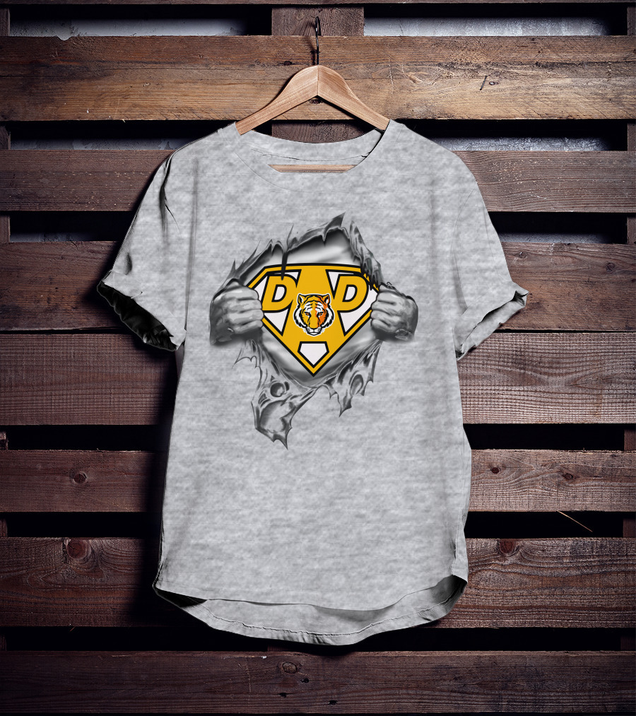 Depauw Tigers Super Dad 33 Dd Tiger Emblem Burst T-Shirt