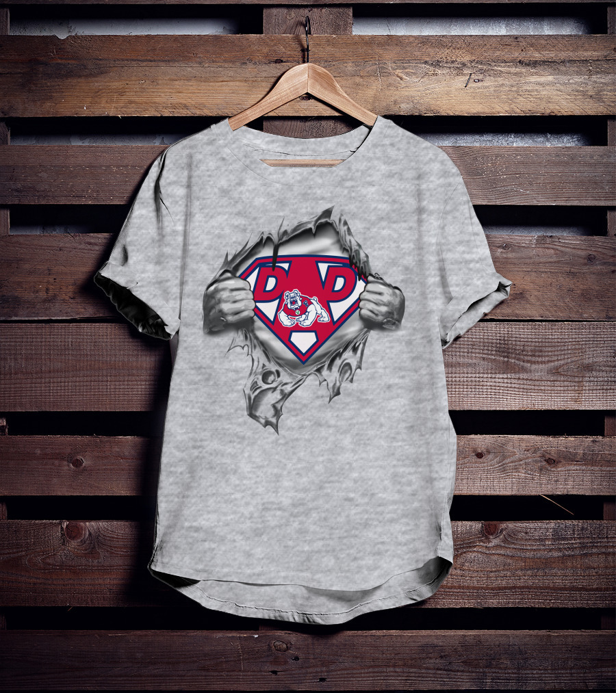 Fresno State Bulldogs Super Dad Superman T-Shirt
