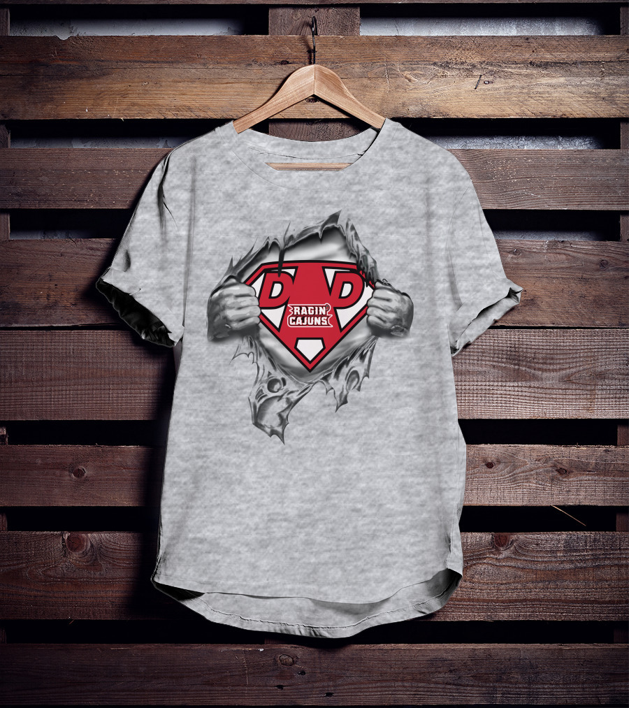 Louisiana Ragin' Cajuns Super Dad Shield T-Shirt