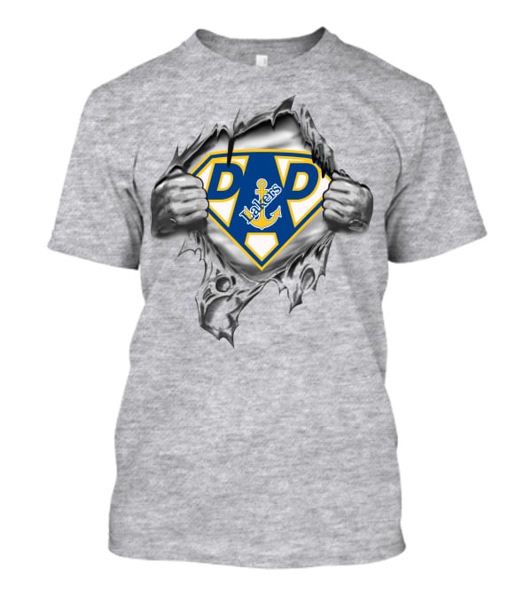 Lake Superior State Lakers Super Dad Shield Superman Hands T-Shirt