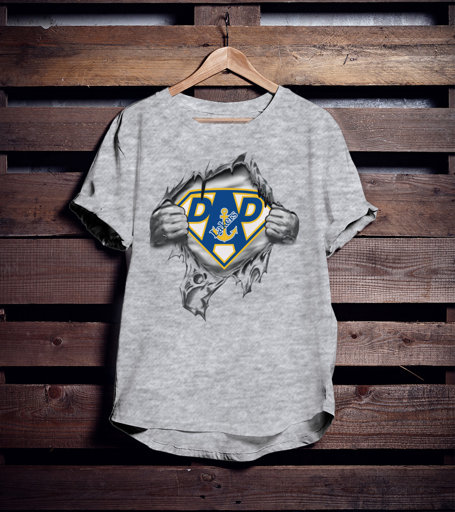 Lake Superior State Lakers Super Dad Shield Superman Hands T-Shirt