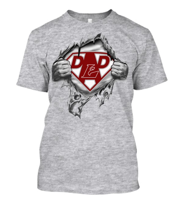 La Crosse Eagles Super Dad L Logo Inside Torn T-Shirt