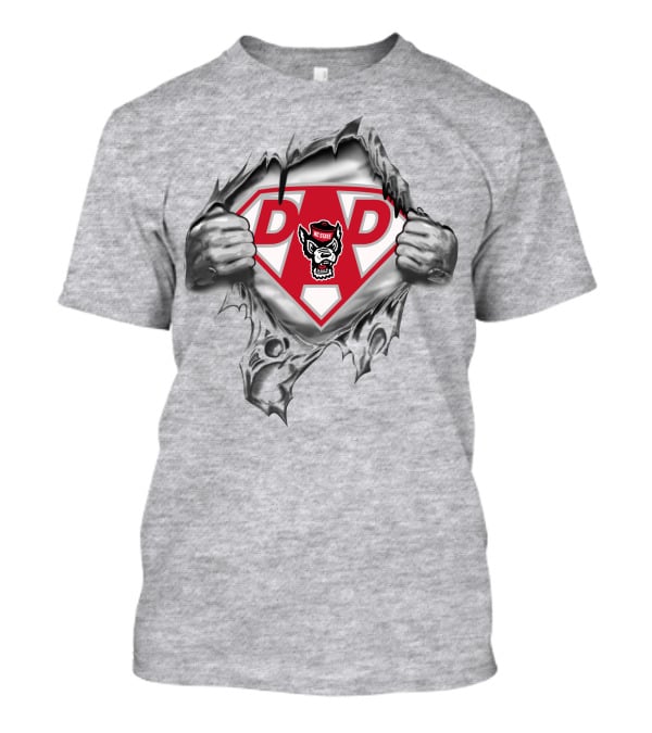 Nc State Wolfpack Super Dad Wolfpack Logo Superman T-Shirt