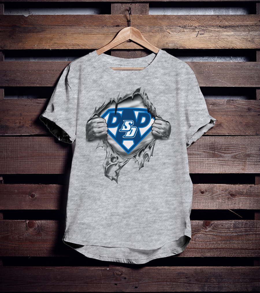 San Diego Toreros Super Dad Hero Logo Sdp T-Shirt