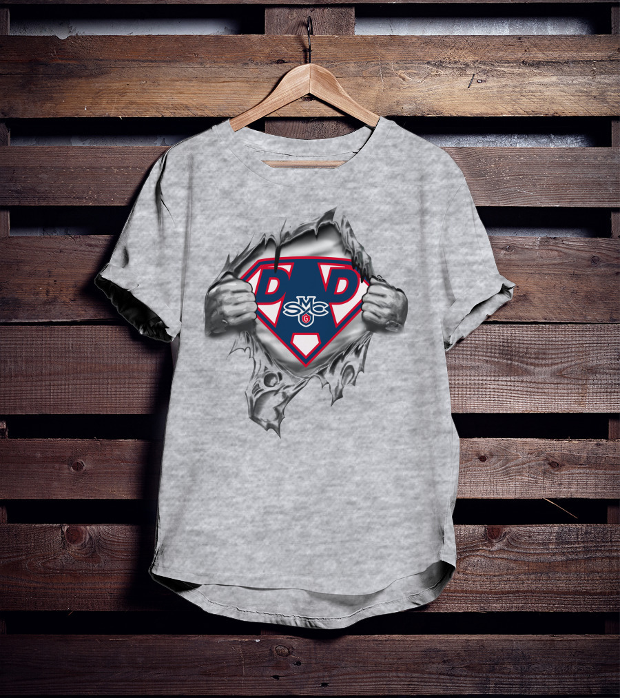 Super Dad Smc Gaels Emblem With Hands T-Shirt