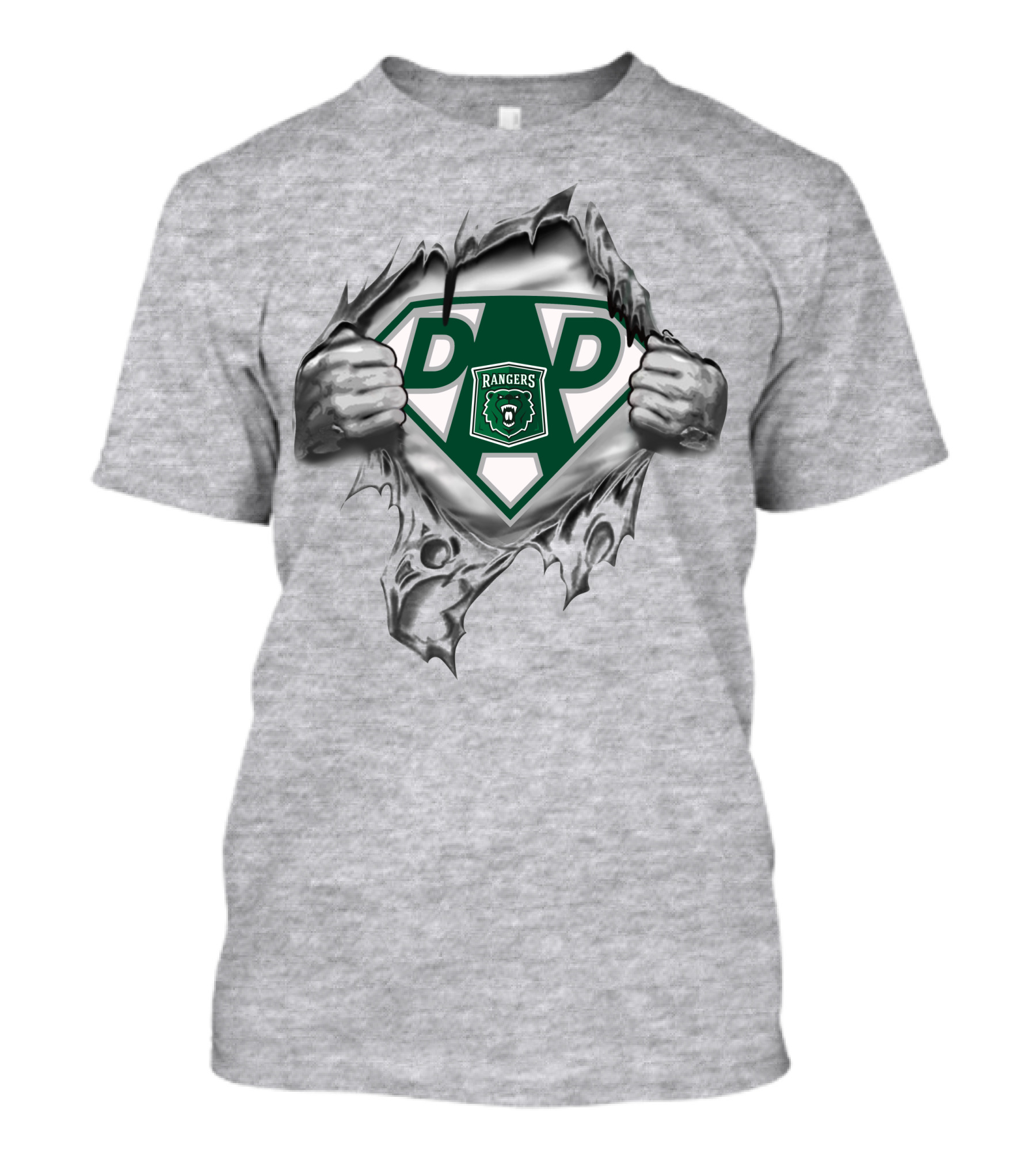 Parkside Rangers Super Dad Bear Emblem Hero Style T-Shirt