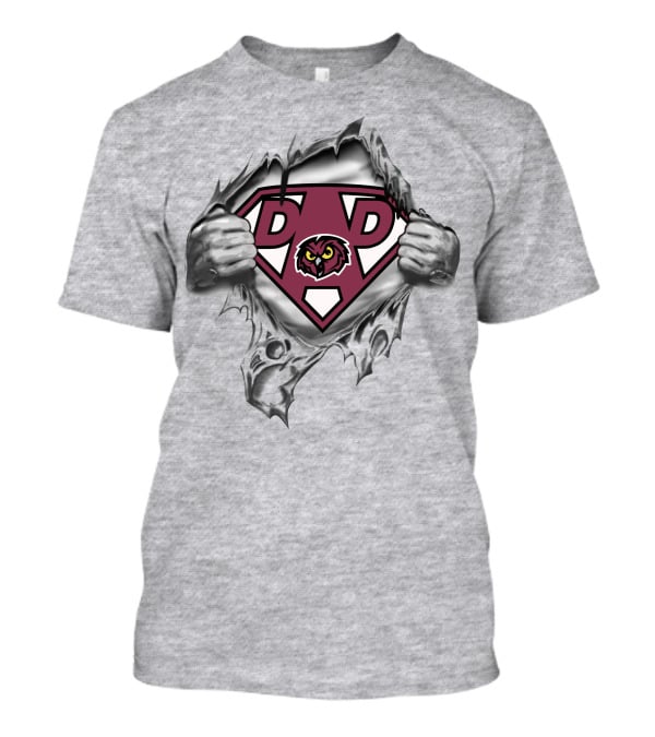 Temple Owls Super Dad Heroic Emblem T-Shirt