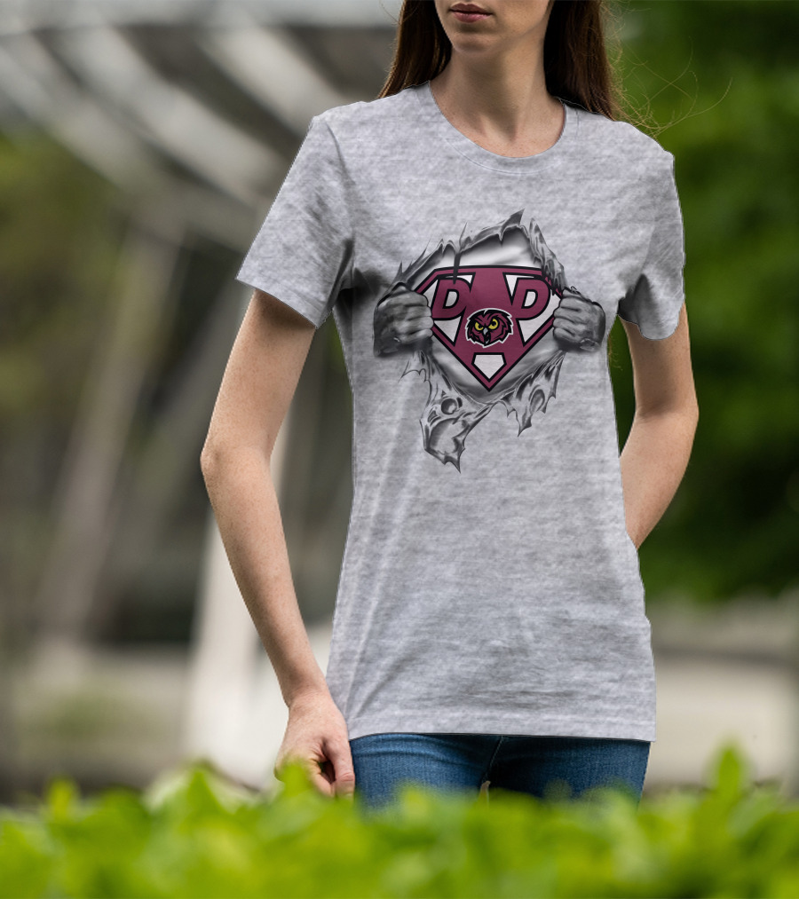 Temple Owls Super Dad Heroic Emblem T-Shirt