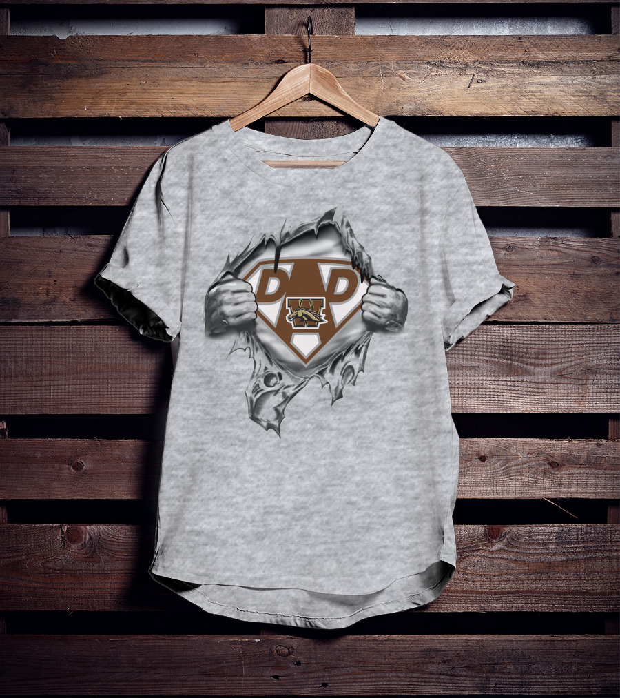 Western Michigan Broncos Dad Superman T-Shirt