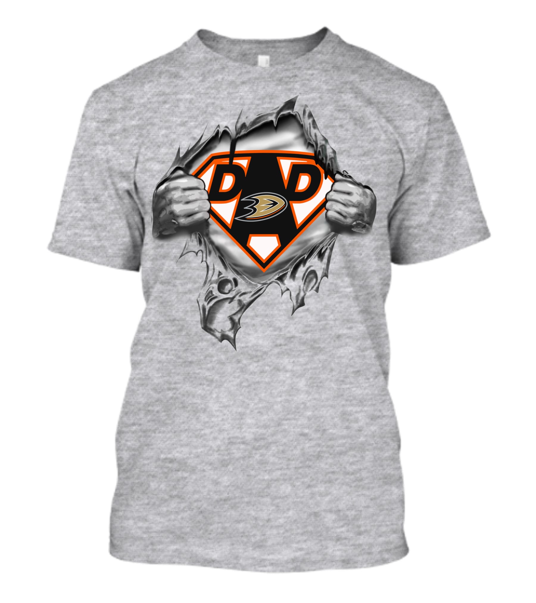 Anaheim Ducks Dad Superhero Emblem 306 T-Shirt