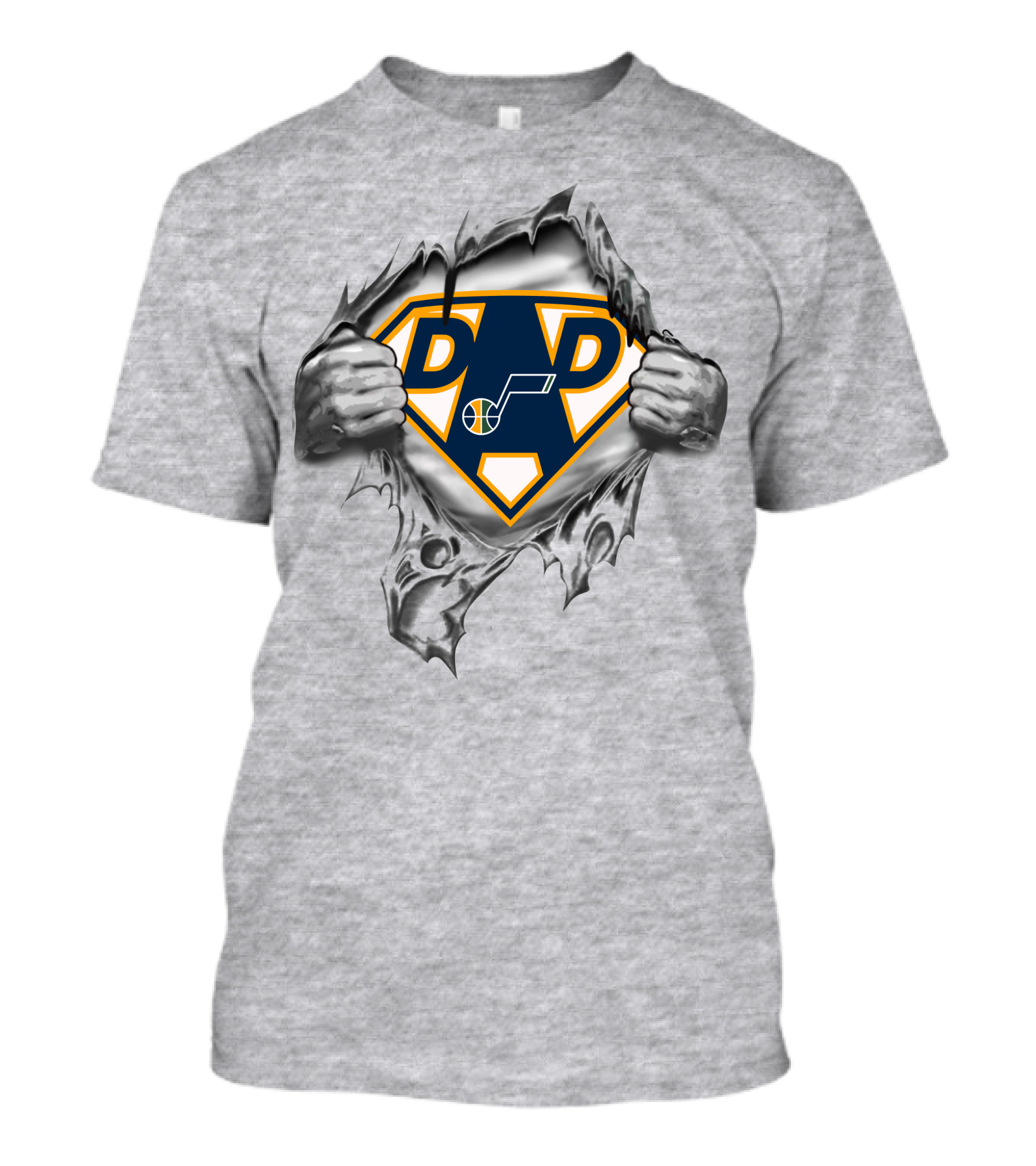 Dad Utah Jazz Super Logo Concept T-Shirt